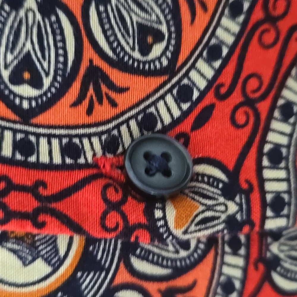 Denim & Flower Red Patterned Shirt - Picture 6 of 10